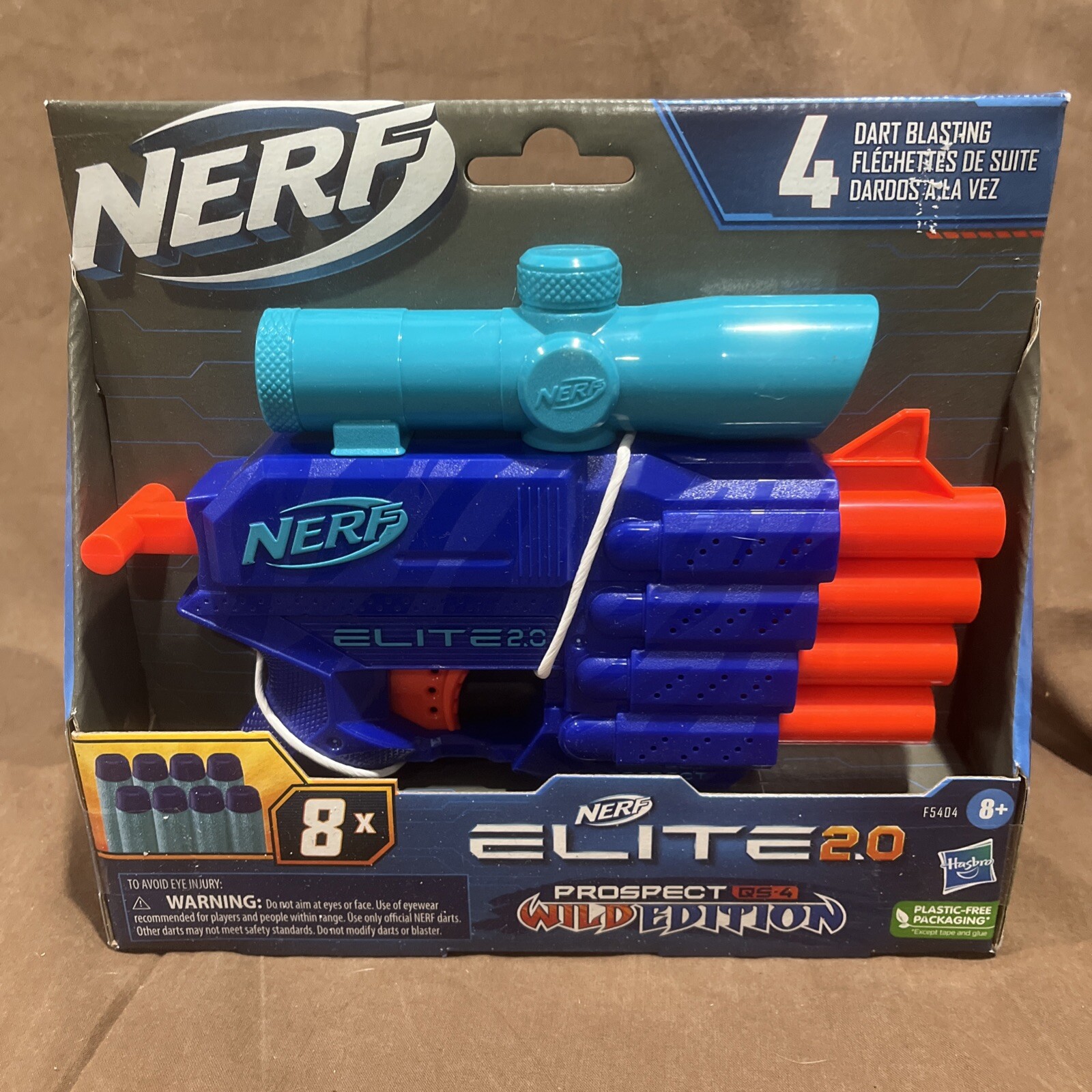 NERF Elite 2.0 Prospect QS-4 Wild Edition Soft Dart Blaster Gun