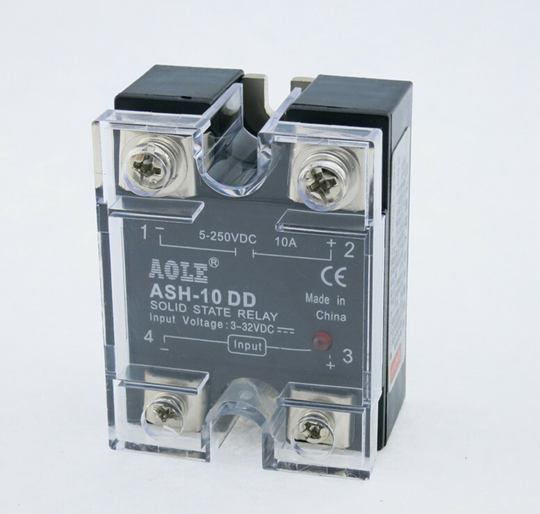 10A DC-DC single-phase solid state relay ASH-10DD control 3-32VDC load 5-250V