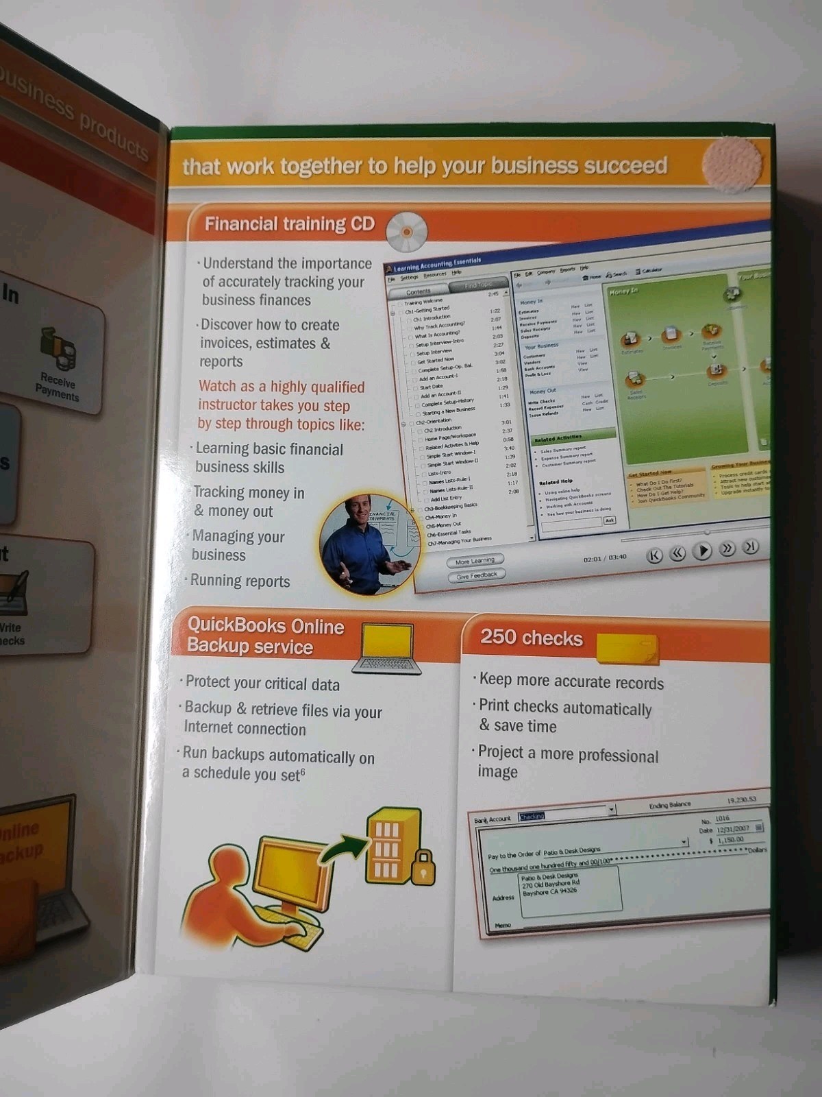 QuickBooks Simple Start 2008 Essentials Edition Financial Windows Vista 2000 XP