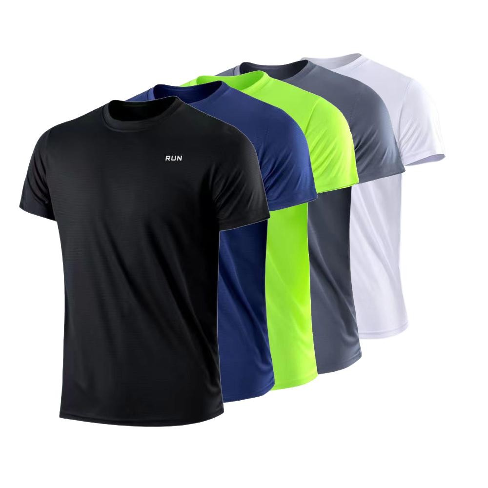 Unisex Quick Dry Gym T-Shirt Sports Fitness Running Short Sleeve Breathable Top