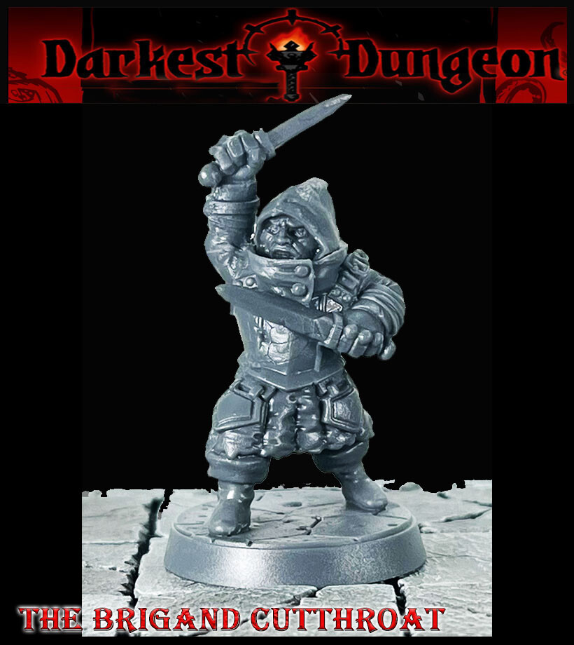 Brigand Cutthroat 28mm Dual Swordsman DnD DARKEST DUNGEON FLAT-RATE SHIPPING