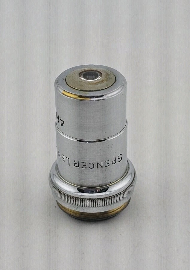 Spencer Lens Co Microscope Objective 4 mm-  NA 0.66-44x