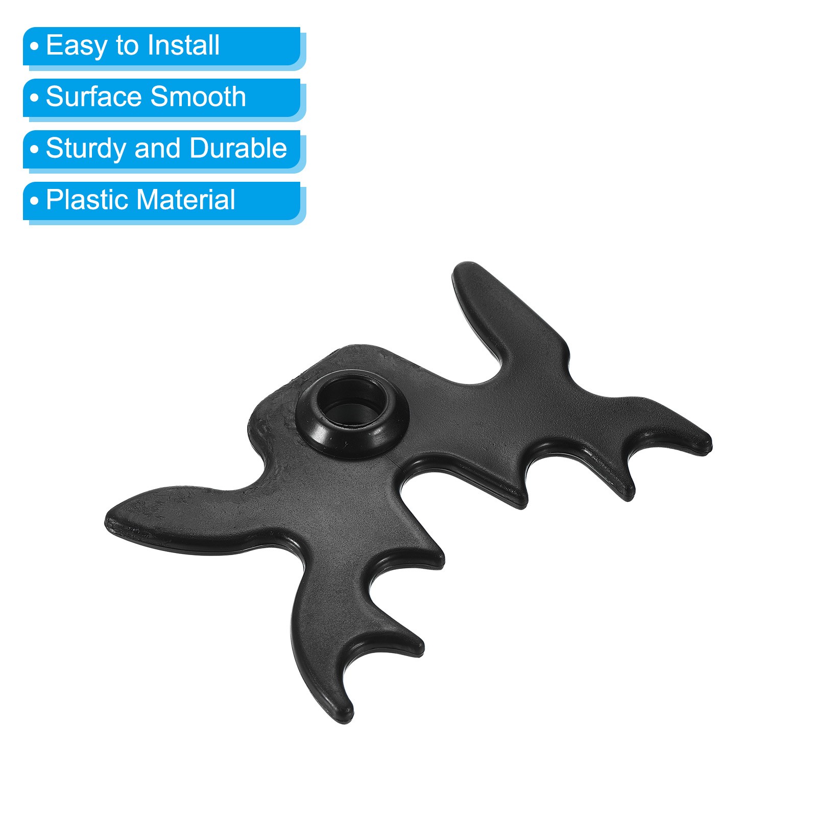 Billiard Bridge Head 13mm ID, 2pcs Plastic for Pool Table, Black