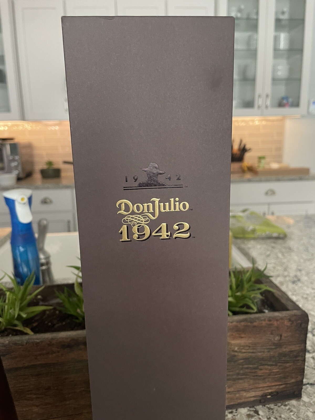 TEQUILA DON JULIO 1942 EMPTY BOTTLE AND BOX – MINT