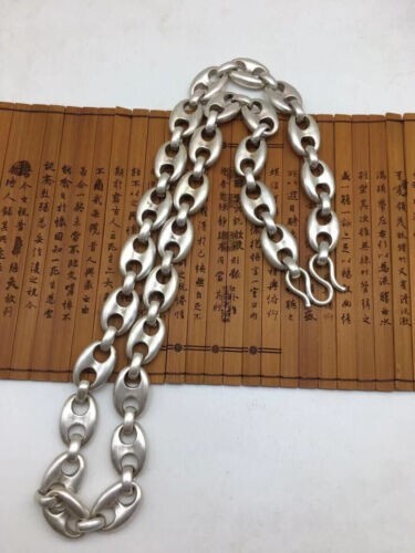 Rare Chinese Miao Tibetan silver handmade necklace jewelry noble gift