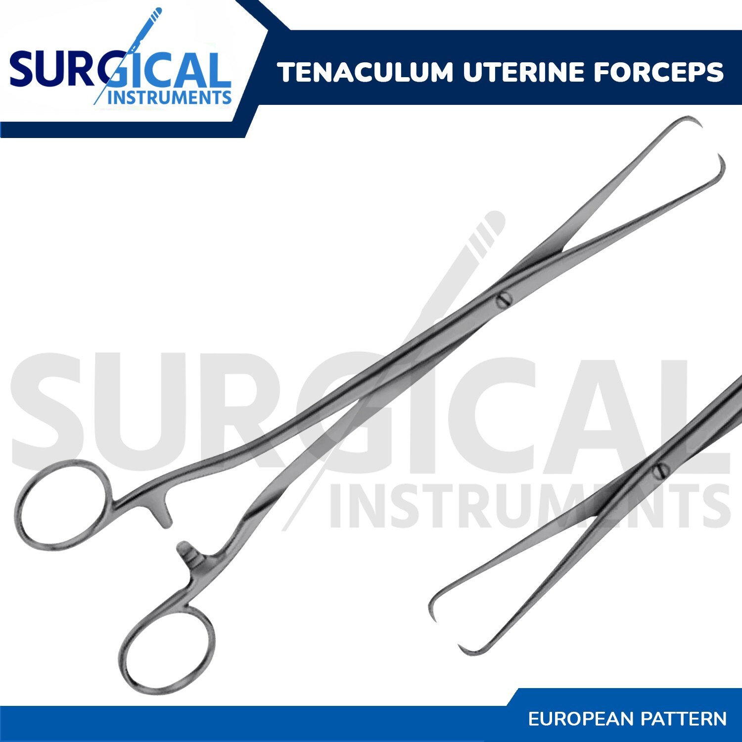Tenaculum Uterine Forceps Surgical Veterinary OB/GYN - European Pattern German G