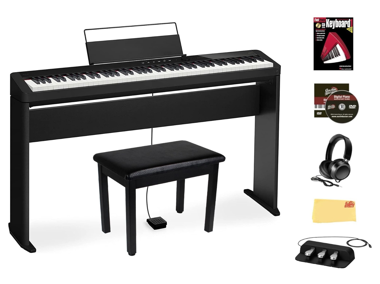 Casio PX-S3100 Privia Slim Digital Piano - Black w/ SP-34 Pedal