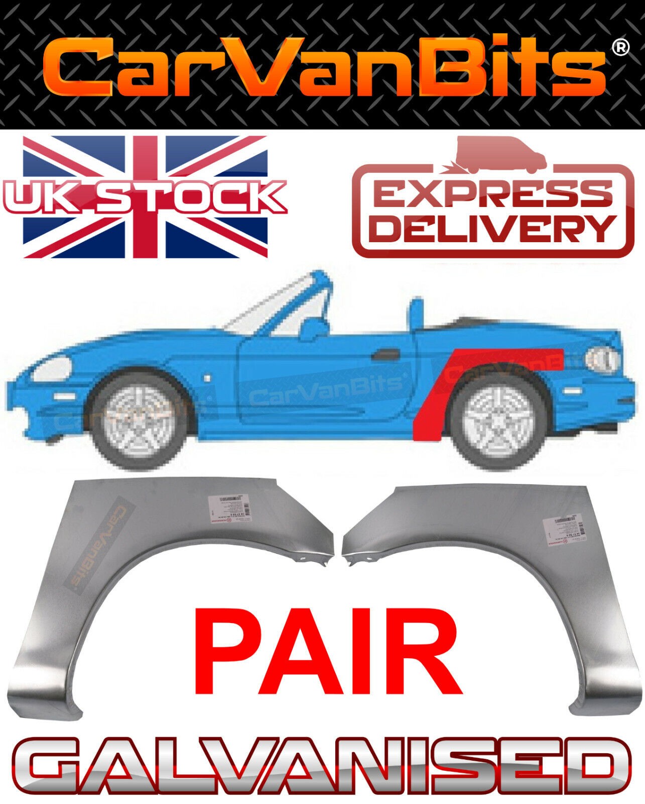 FOR MAZDA MX 5 MX-5 NB 98-05 REAR WHEEL ARCH REPAIR WING BODY RUST PANEL FENDER