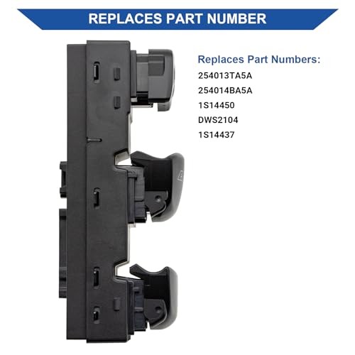 Master Power Window Switch Control Button Front Left Driver Side Compatible