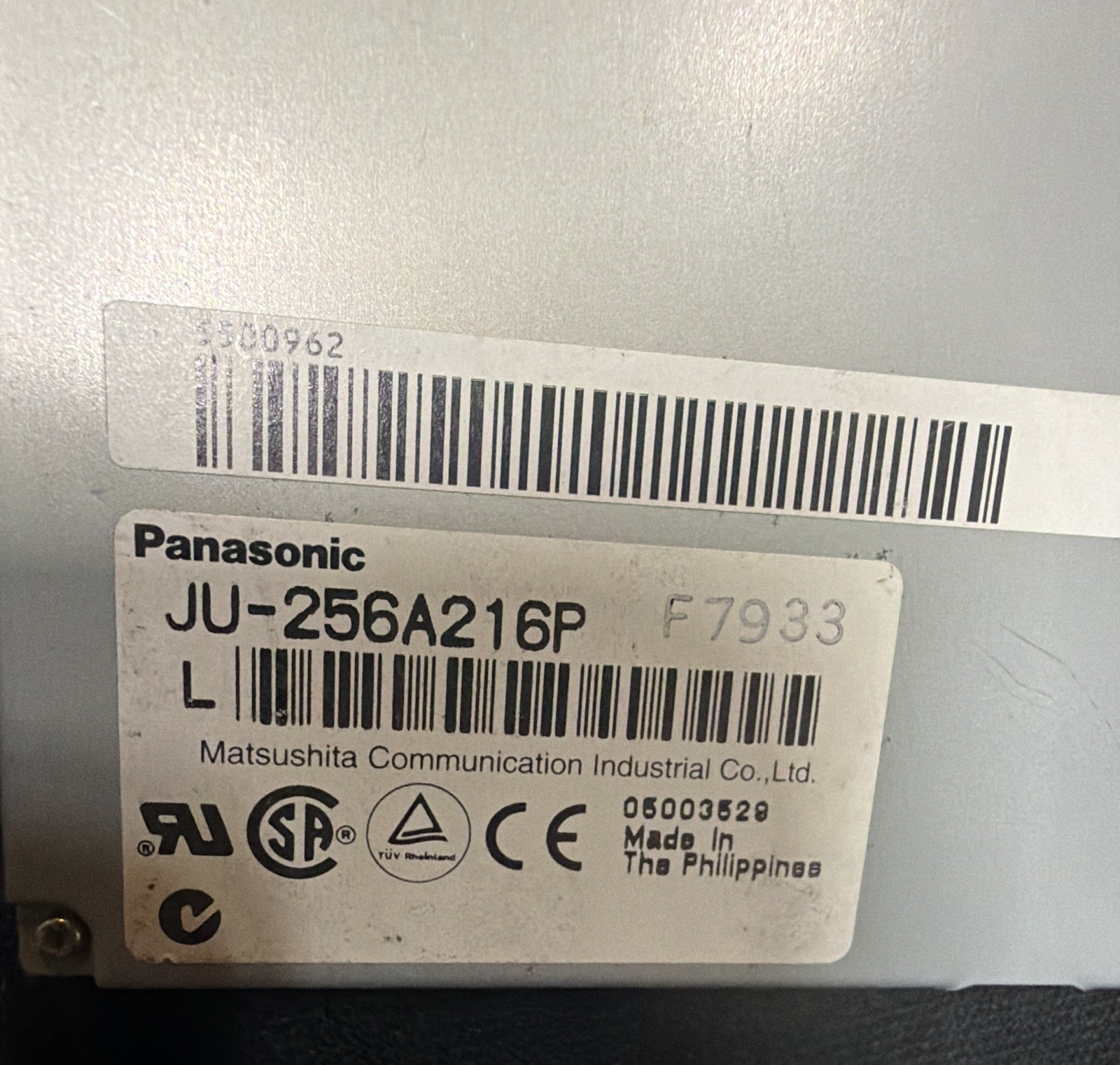Panasonic JU-256A216P 3.5in Internal Floppy Drive PATA/IDE Beige PC
