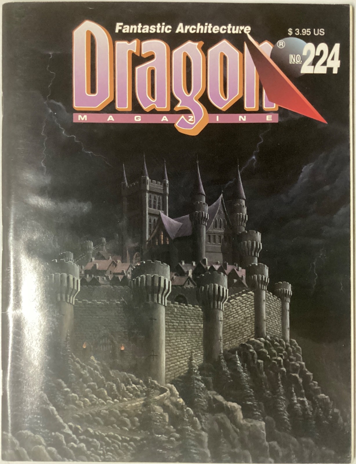 Dragon Magazine #224 December 1995 EXCELLENT TSR Castles AD&D D&D 2nd ED