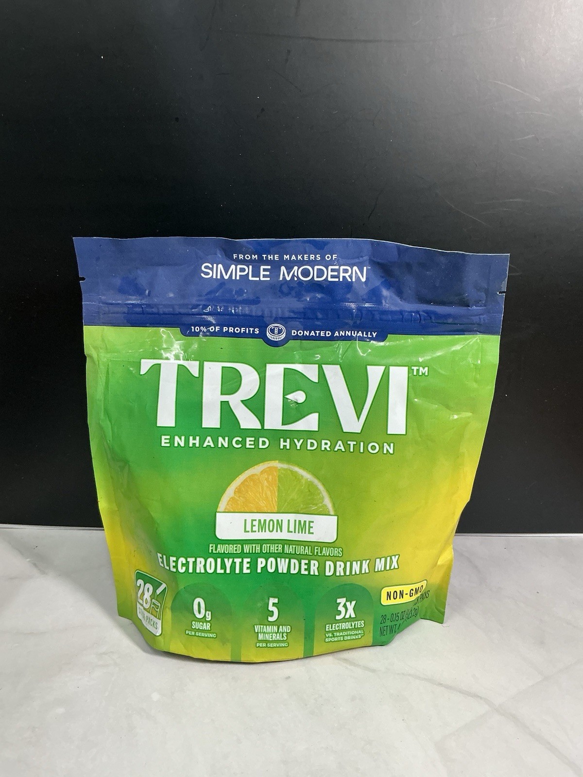 TREVI Hydration Electrolytes (Exp 10/26) 28 Sticks, Lemon Lime, Sugar-Free