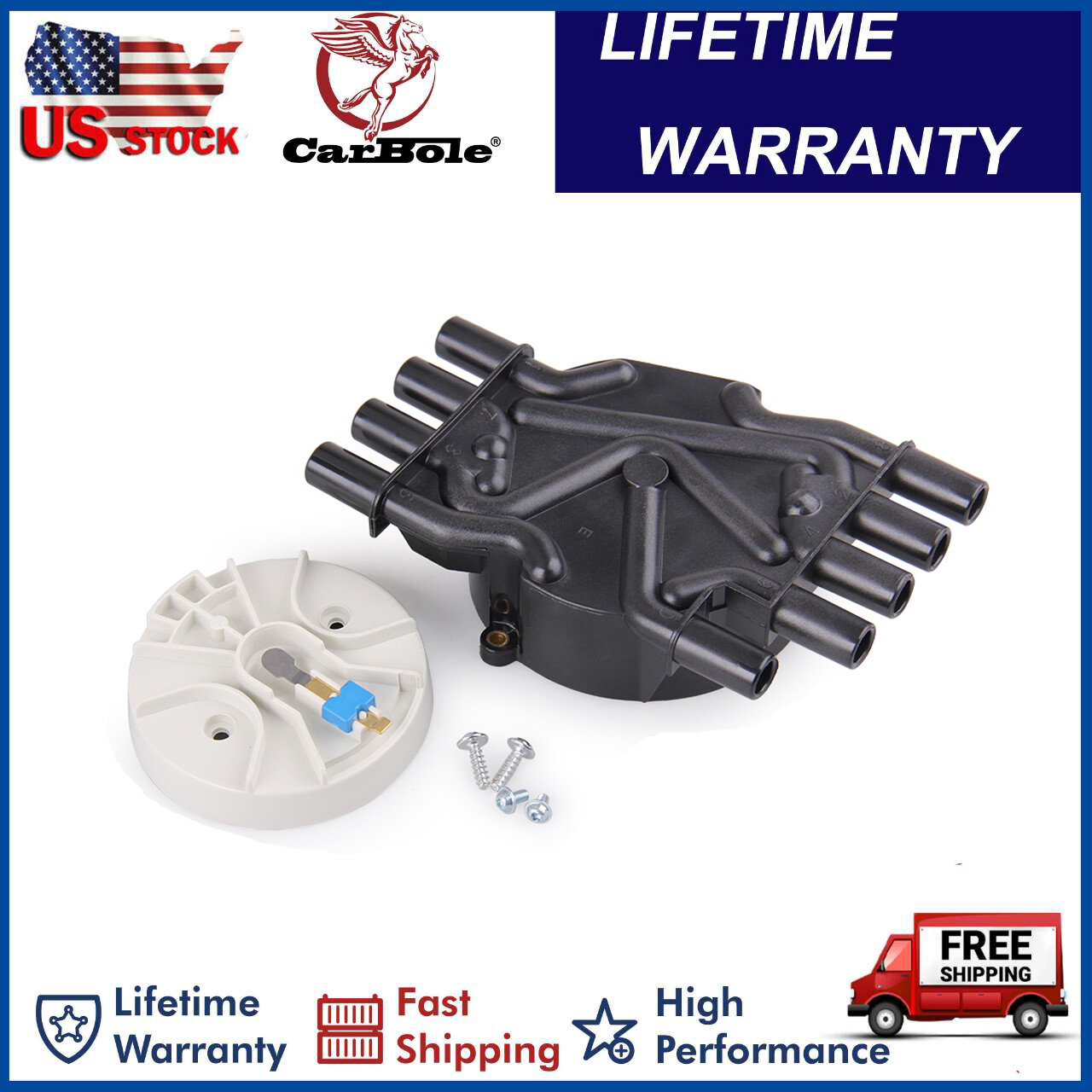 Ignition Distributor Cap & Rotor Kit for Chevrolet GMC K1500 1999-96 8 5.0L 5.7L