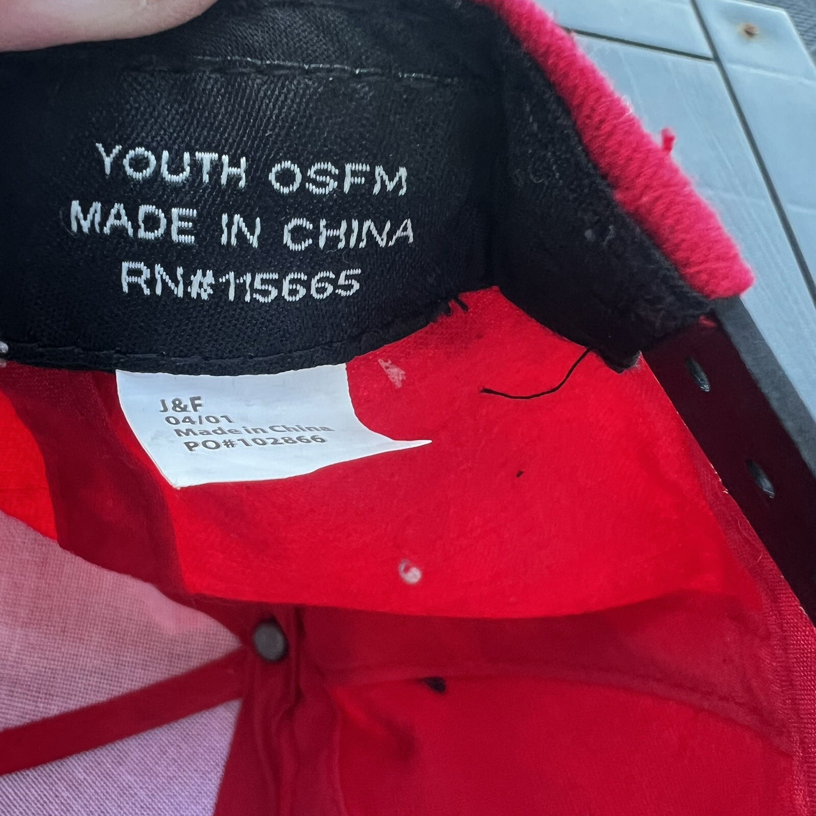 Flash DC Comics Logo on Youth Red Hat Cap w Black Bill Goofy Hat CO.