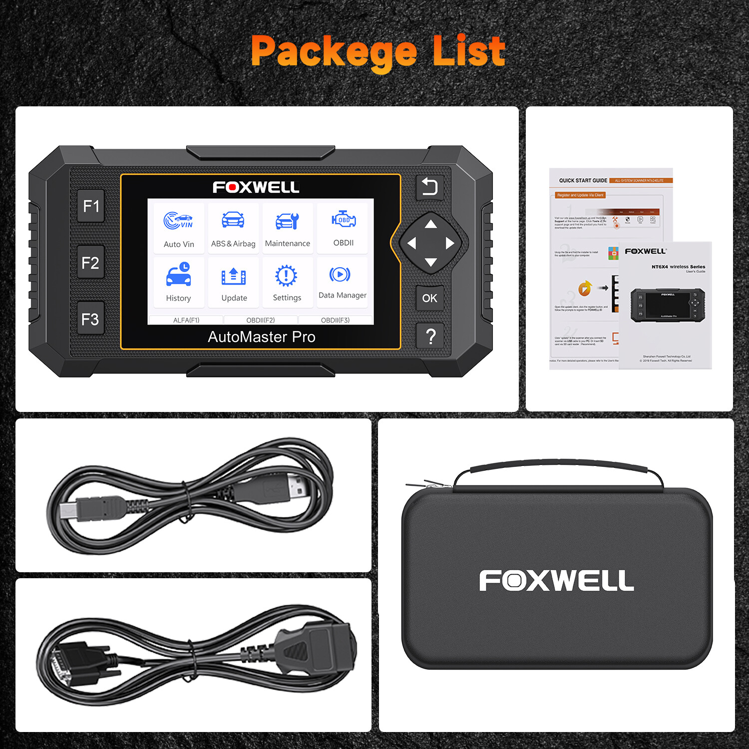 Foxwell NT650 Pro Car OBD2 ABS SRS Scanner Bidirectional Diagnostic Tool TPMS