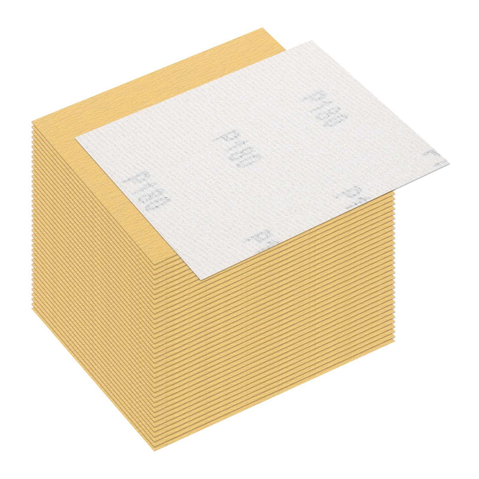 40 Pcs 180 Grit Dry Sandpapers, 4.5 x 5.5 Inch Sand Papers, Gold