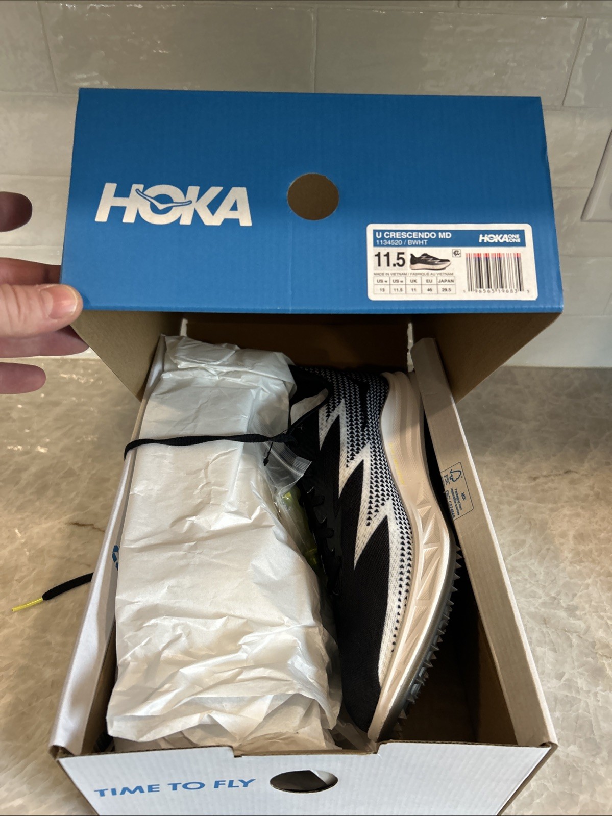 Hoka Crescendo MD Track Shoes Mens Spikes Racing 1134520 Run Athletic 11.5