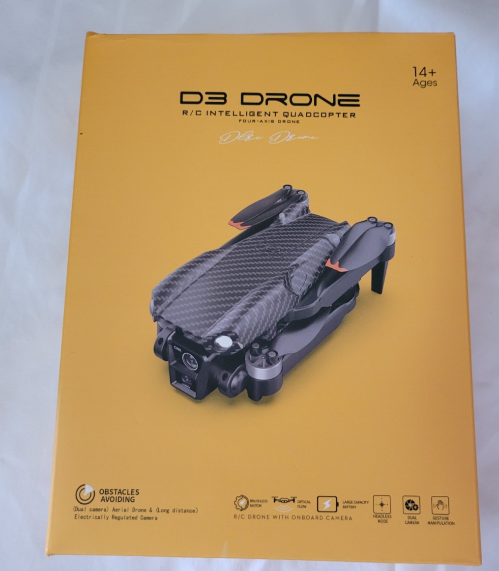D3 Drone R/C Intelligent Quadcopter Four Axis Drone Dual Camera New in Box