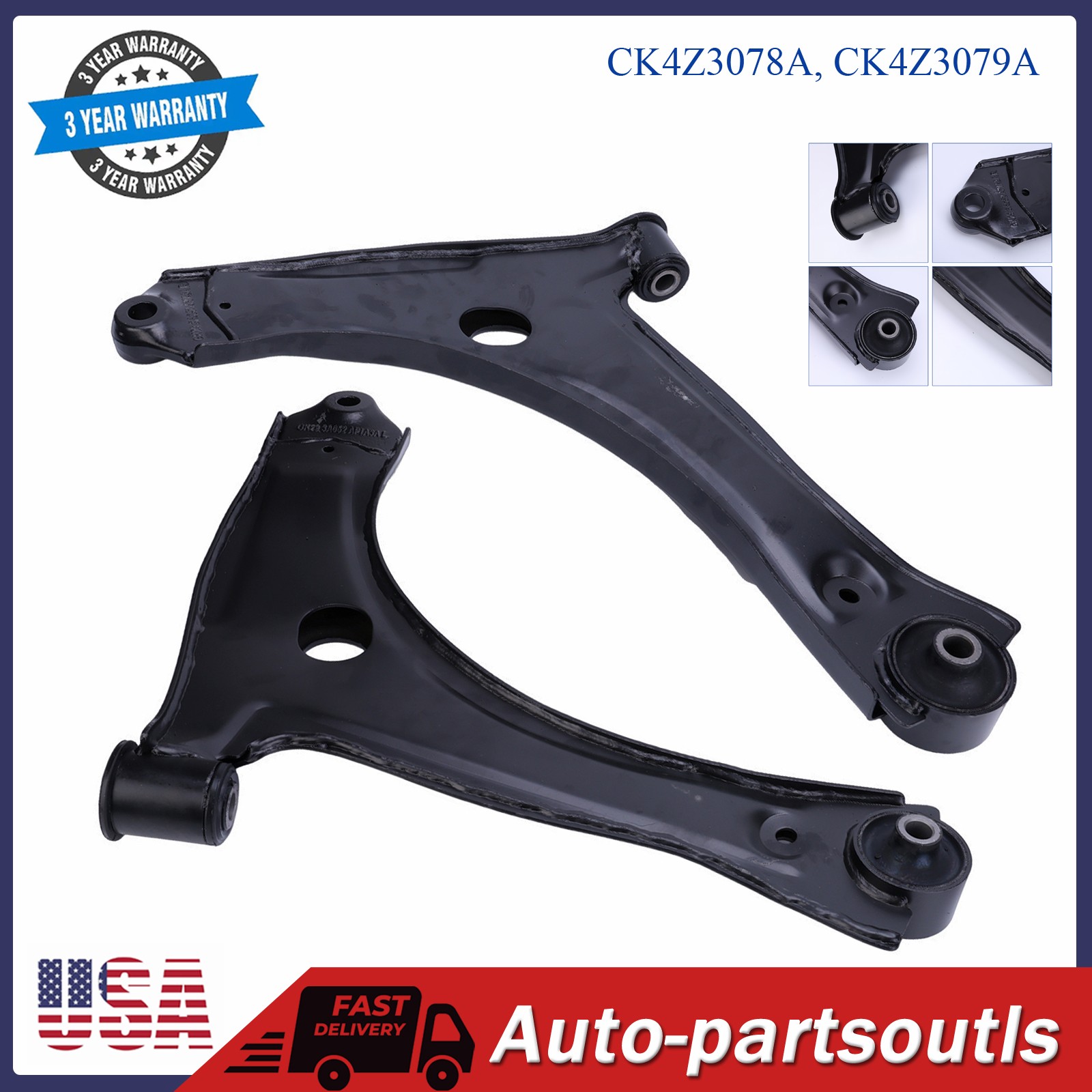 2x New Front Suspension Lower Control Arms LH RH For Ford Transit T150 T250 T350