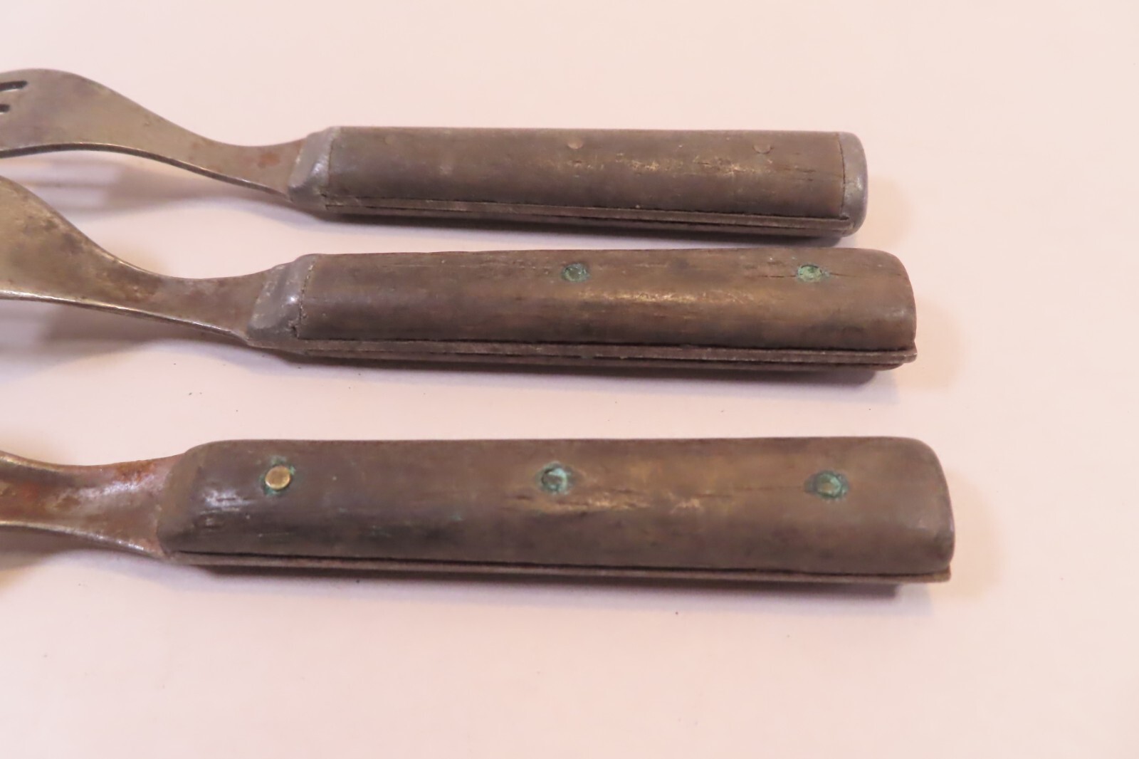 Antique Civil War Era Carving Fork and (6) Dinner Forks