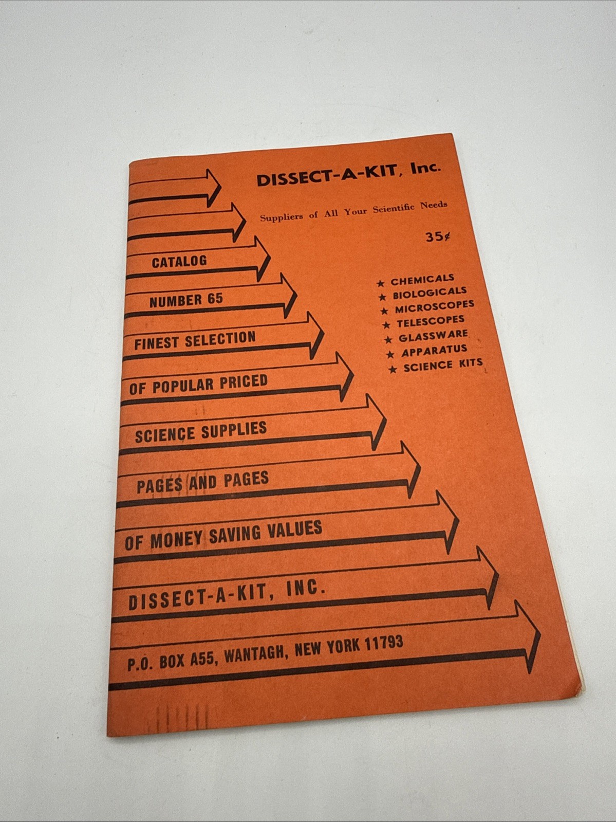 Vintage Dissect-A-Kit Catalog No 65 Science Supplies Chemistry Telescope