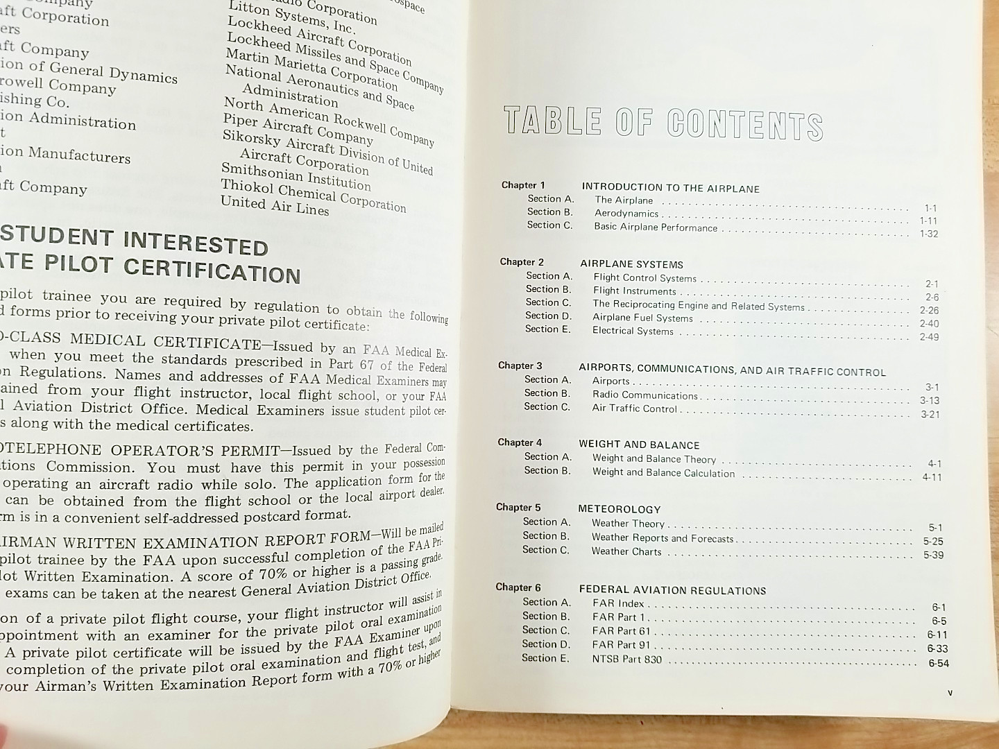 Aviation Fundamentals 6th Edition Printed 01/1981 EUC Sanderson