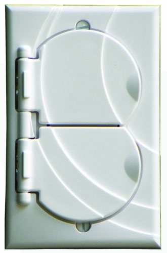 Intertek IR300-GNH StayConnect GFI Outlet Cover, White, Indoor Only, FREE SHIP