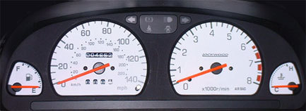 Lockwood WHITE (G) Dial Kit for Subaru Impreza 1993-2001 140MPH/8000RPM 40HHH1