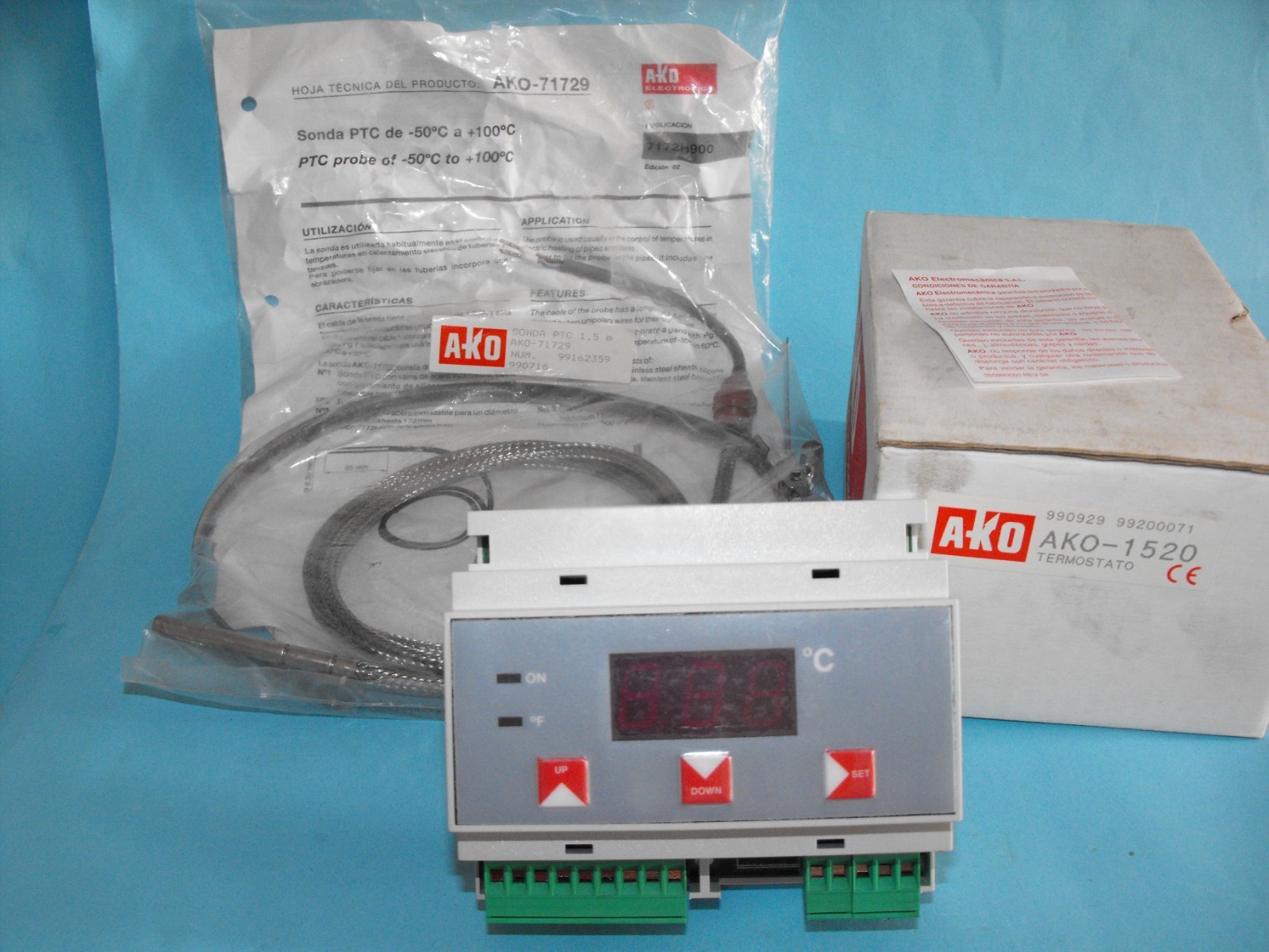 AKO ELECTRONICA AKO-1520+AKO-71729.TERMOSTAT+PTC-50+100*C.NEW