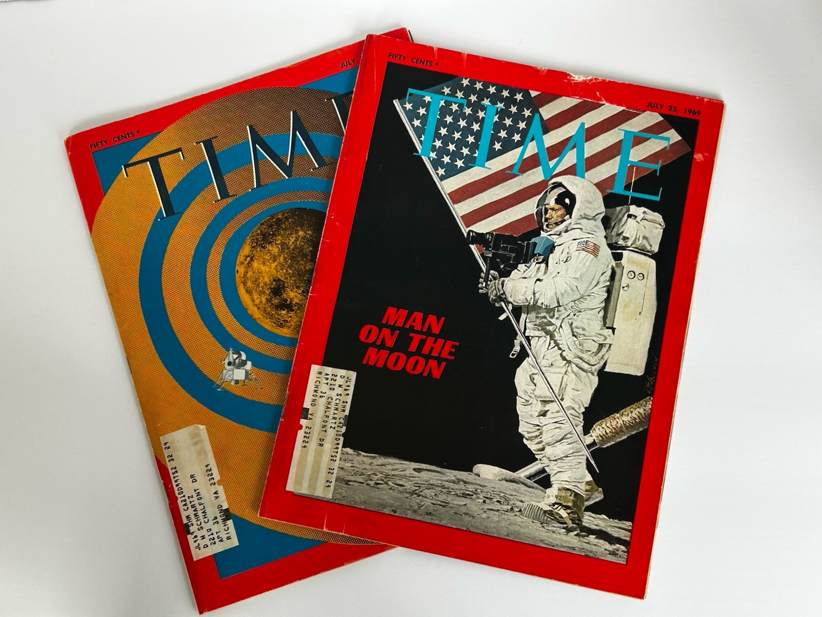 Two July 1969 TIME Issues NASA Apollo "To The Moon" Special & "Man on the Moon"