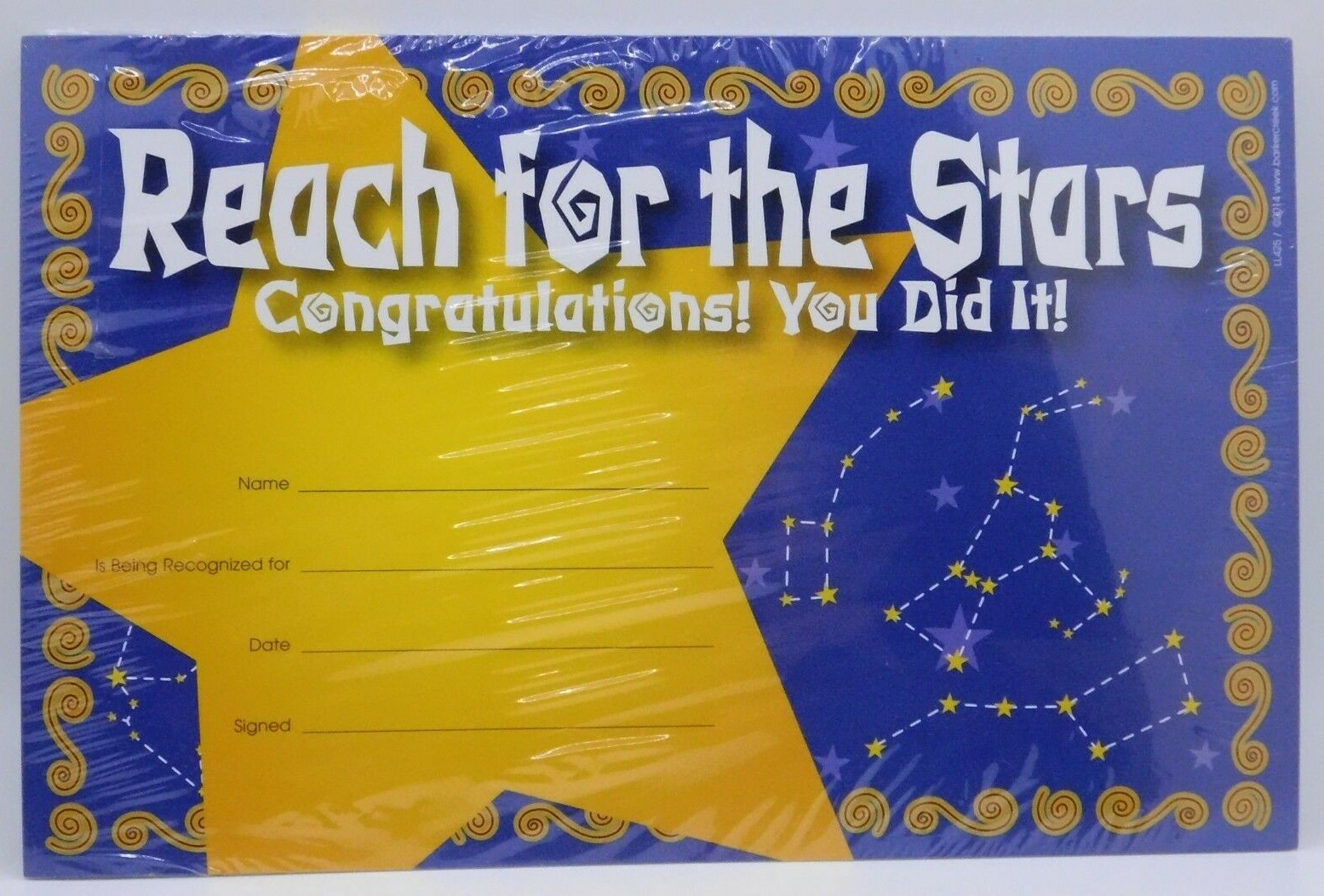 Reach for the Stars Congratulations You Did It! 30 Card Stock Recognition Award