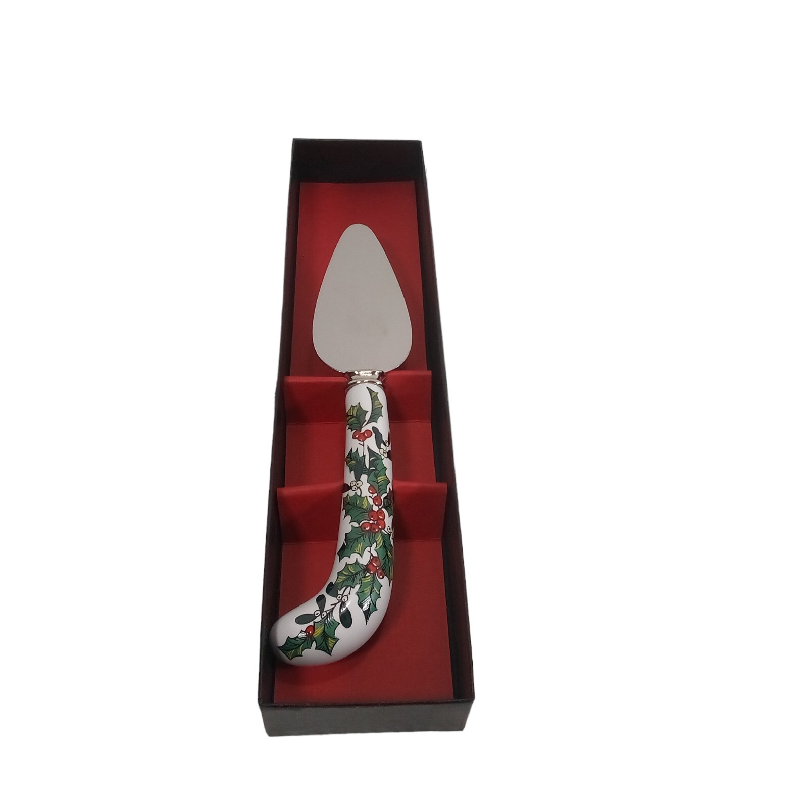 Sheffield England Stainless Cheese Butter Spreader Christmas Ivy Appetizer