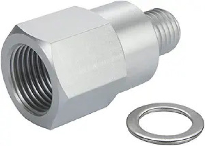 Aluminum Oil Pressure Sensor Adapter Swap Male M12x1.5 to Female 1/4" NPT Thread