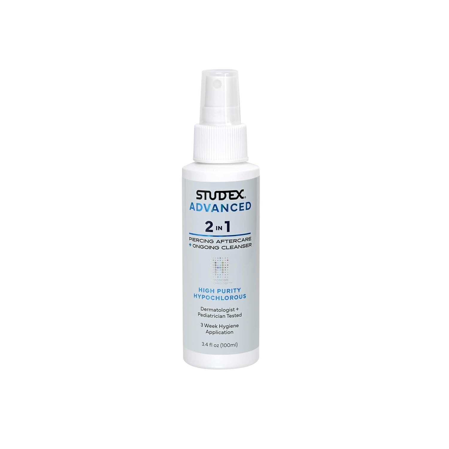 Studex Advanced 2-in-1 Piercing Aftercare & Cleanser – 3.4 Fl Oz (Pack of 1)