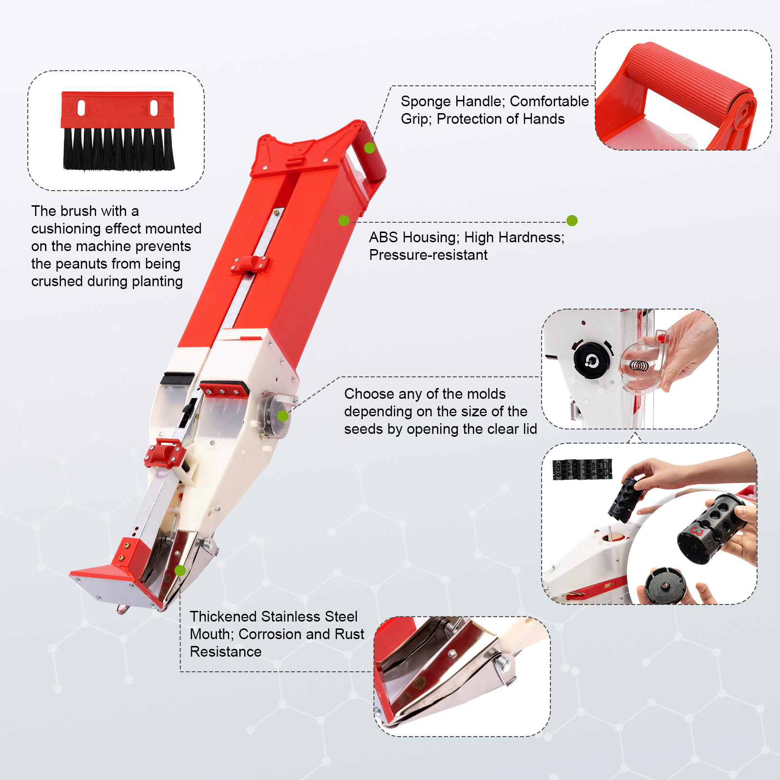 Seed Fertilizer Spreader - Household Seeding Machine Manual HandHeld Applicator
