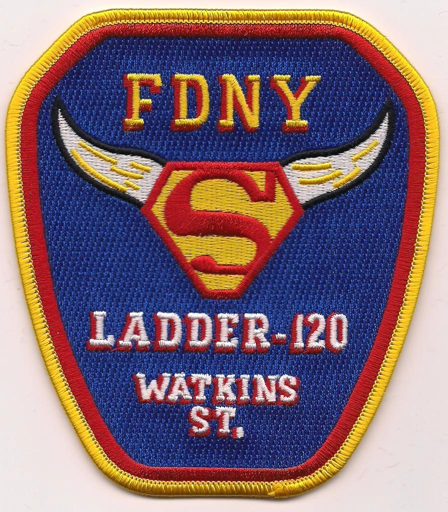 New York City - FDNY Ladder - 120 "Watkins St.", NY (4" x 4.5" size) fire patch