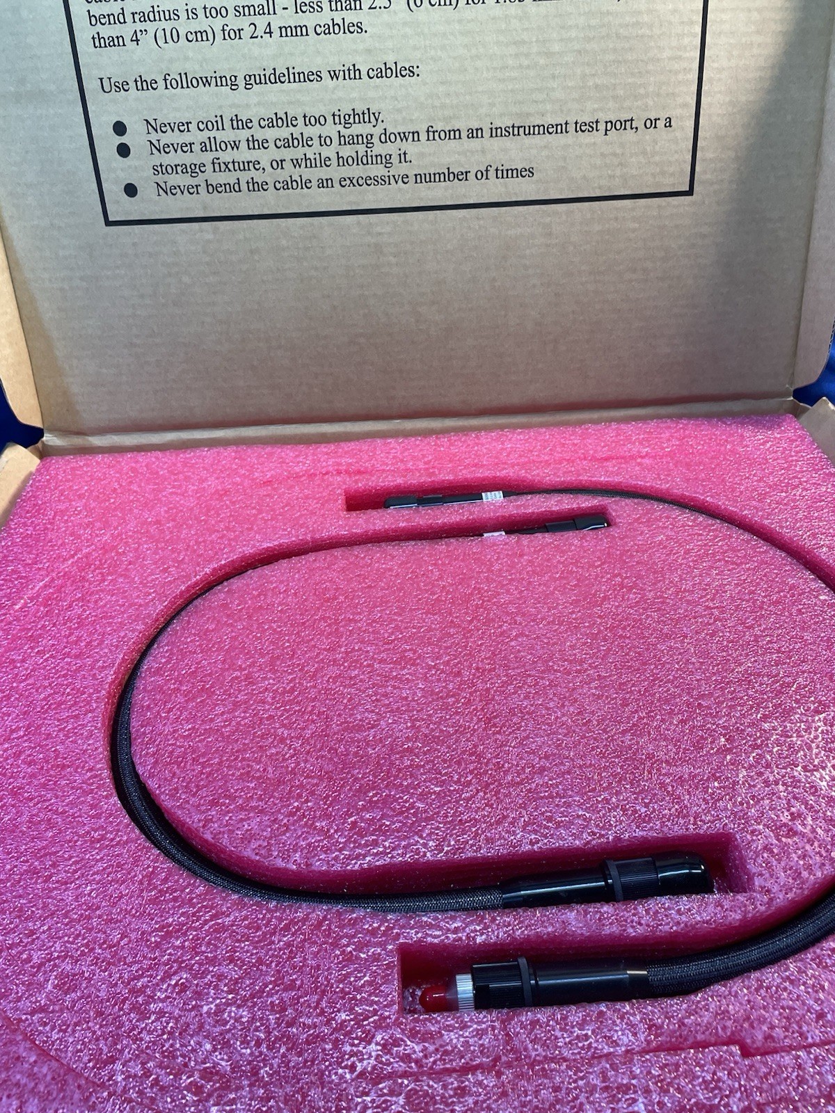 Keysight 85133-60042  Pair of Flexible RF Test Cables 97cm Long, 2.4mm(f)