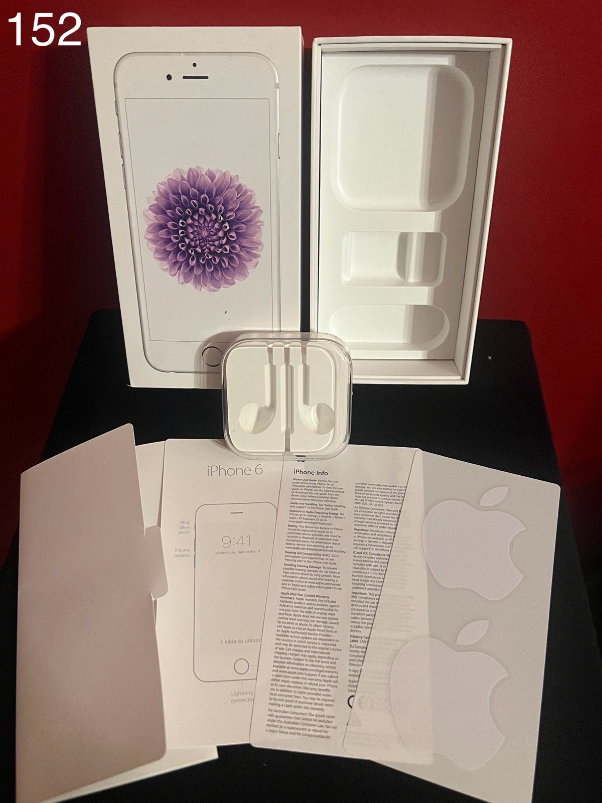 Apple iPhone 6 Silver 64GB A1549 BOX W/ ORIGINAL INSERTS ONLY NO PHONE