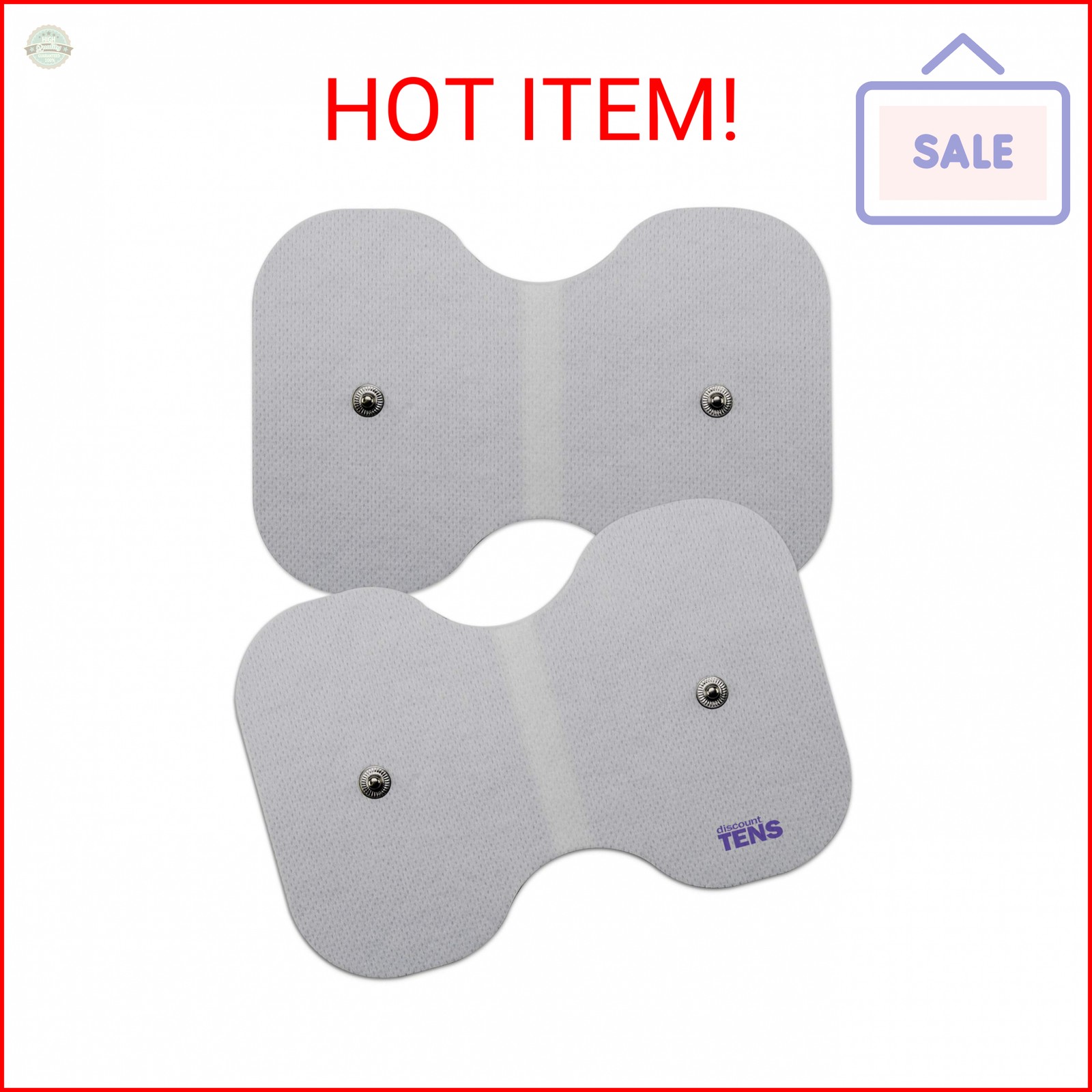 Discount TENS Brand Electrodes – 2 Premium 4" x 6" Butterfly Dual Electrode with