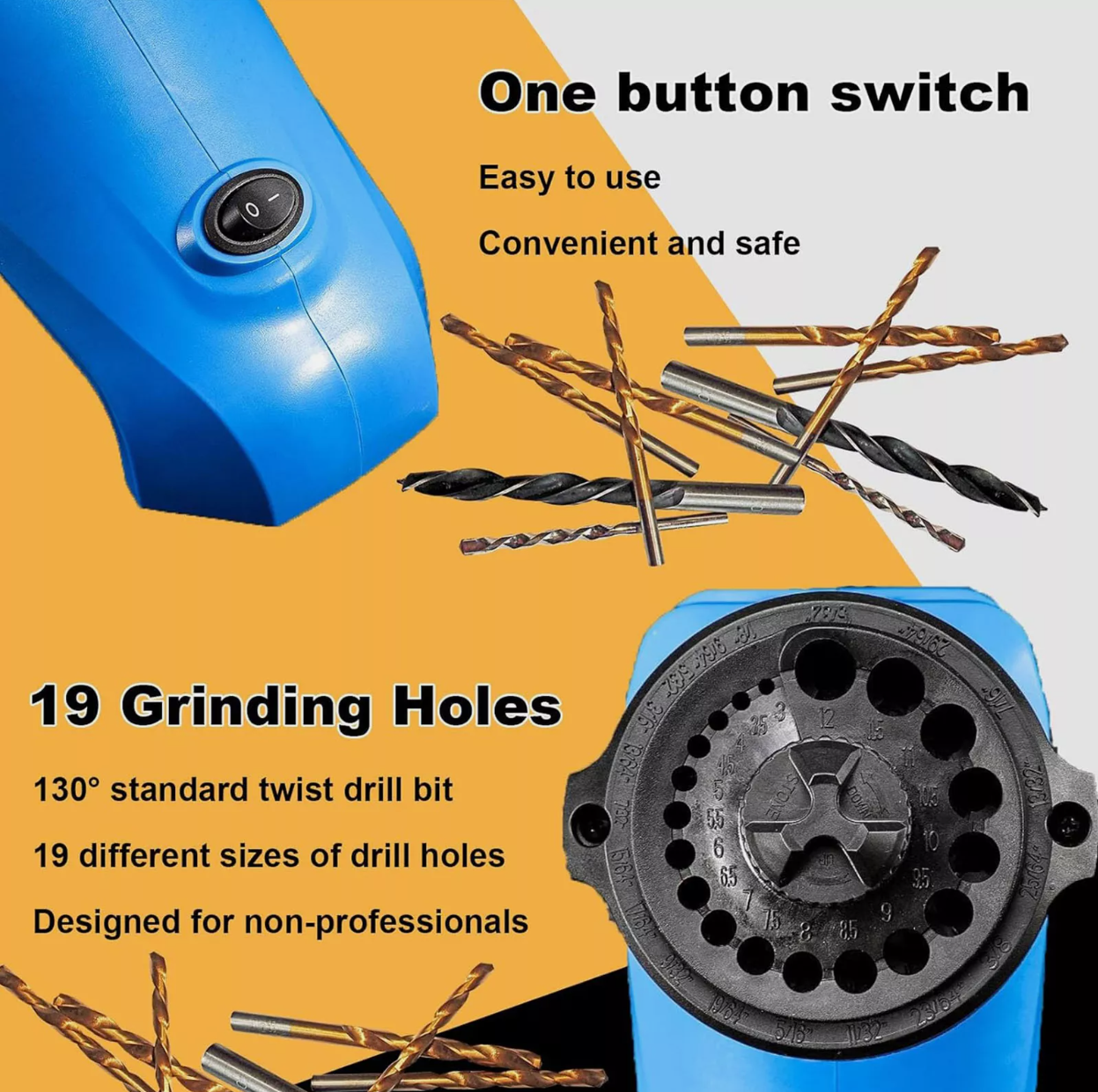 Electric Drill Bit Sharpener Twist Drill Grinding Machine 3-12MM Drill Milling