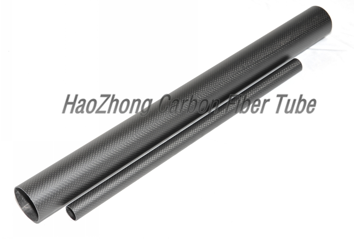 1-2pcs 42 MM OD X 40 MM ID X 500MM 100% Roll Wrapped Carbon Fiber Tube 3K/Tubing