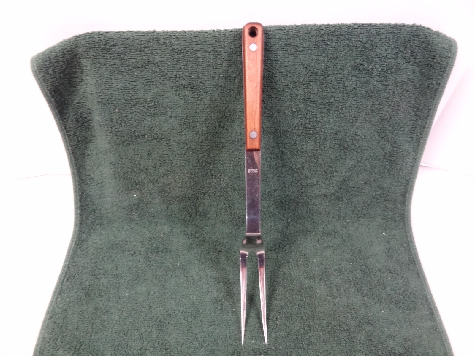 Vintage KA-BAR CUTLERY INC. USA Stainless 12" Carving Meat Fork 3" Prongs