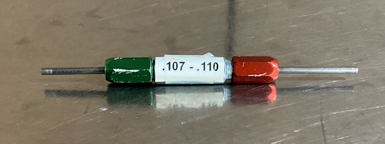Vermont Gage  Go No Go Pin Gauge       .107 - .110