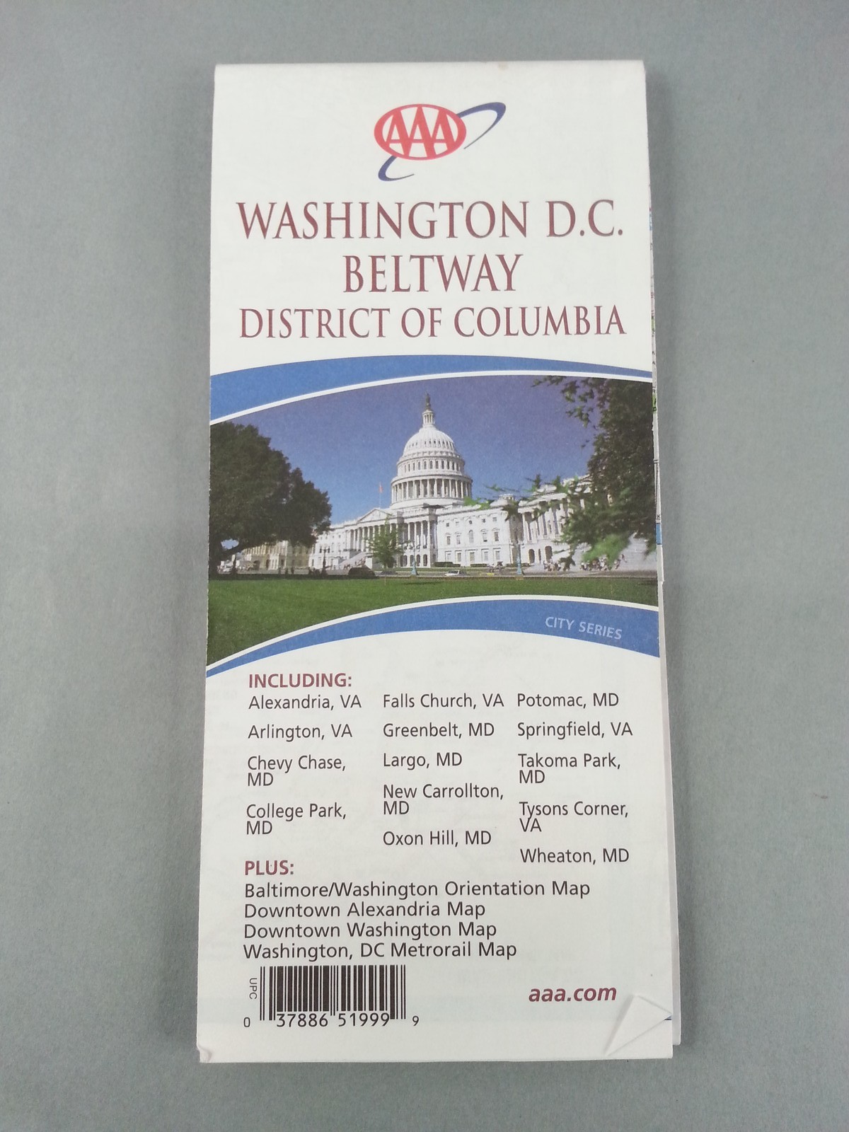 AAA Washington D.C. Beltway District Columbia Road Map 2006/2007 VA MD Travel