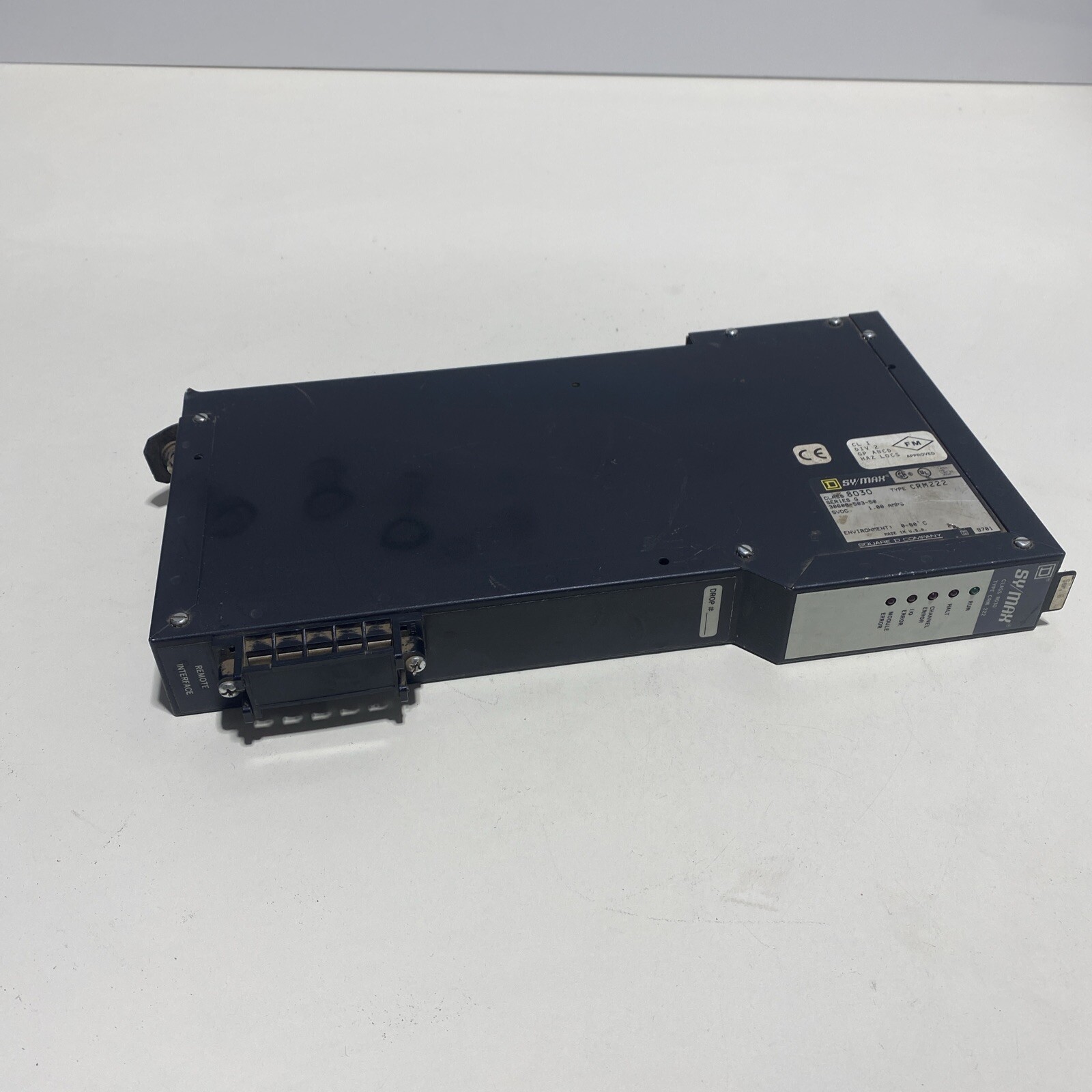 USED Square D 8030 CRM-222 SY/MAX 120VAC Remote Interface Module Series G