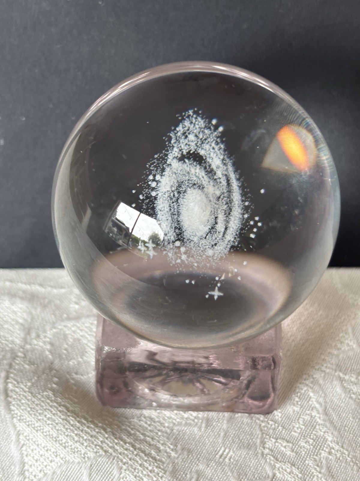 Solar System Crystal Ball, 2.36 Inch 3D Laser Engraved Astronomy Solar system