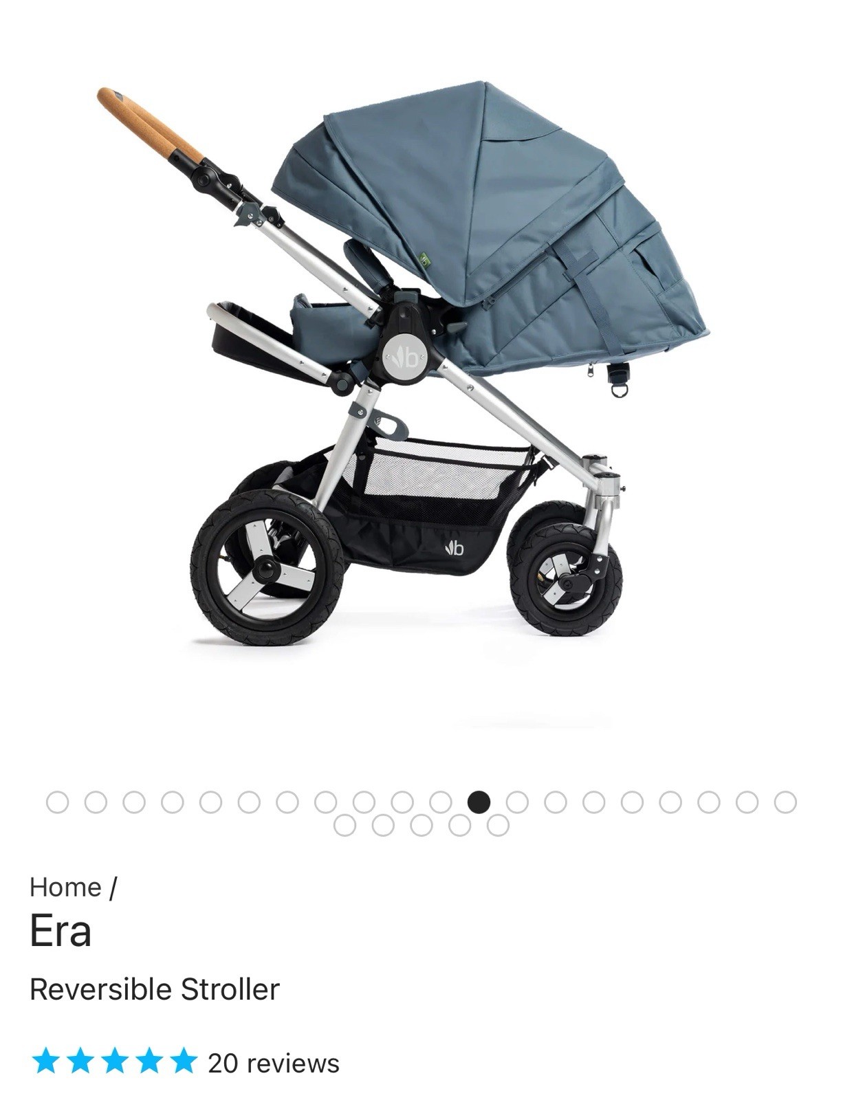 Bumbleride Era Reversible Single Stroller with Reversible Seat Green/Black