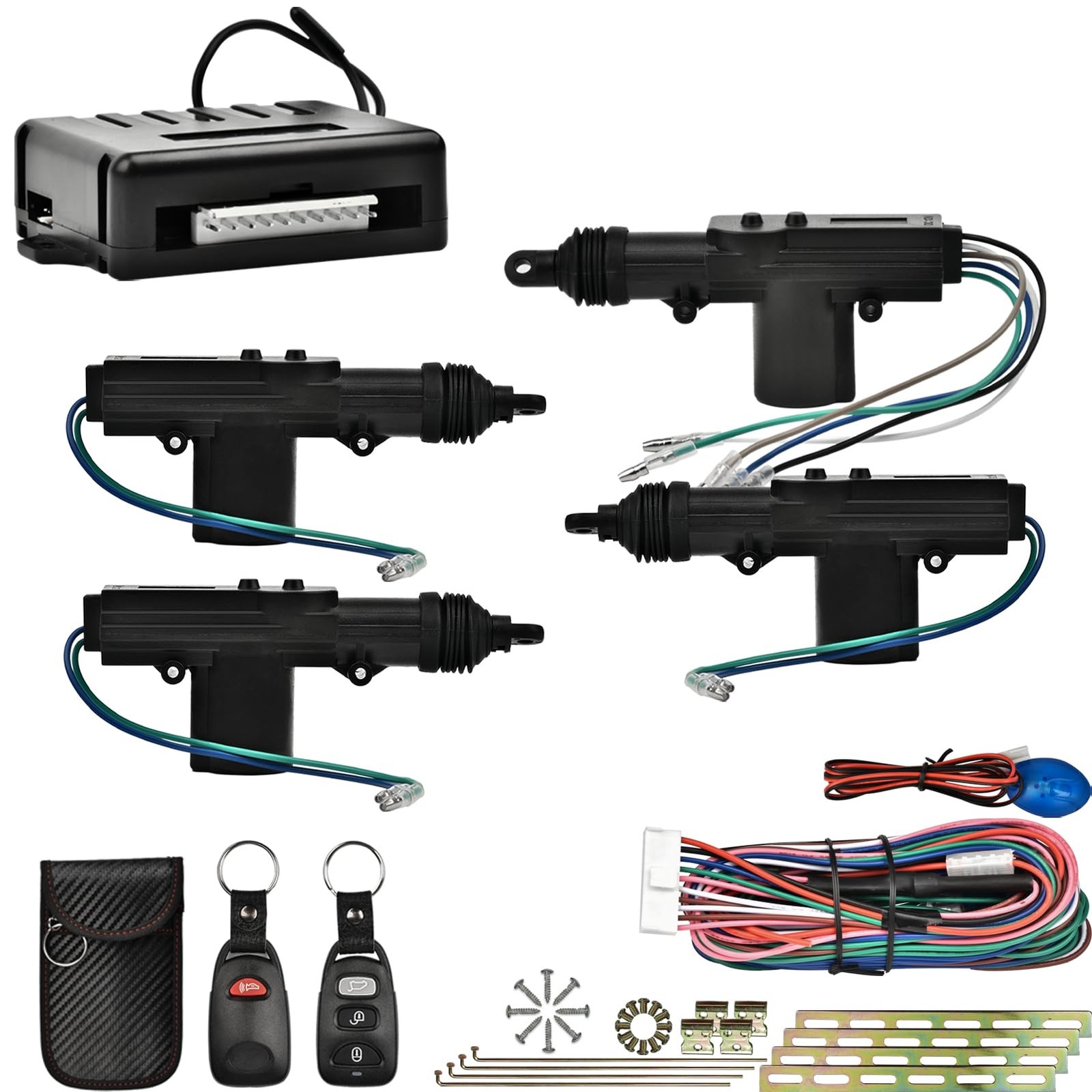 Holwim Universal Car Power Door Lock Kit with 4Pcs 12V Lock...