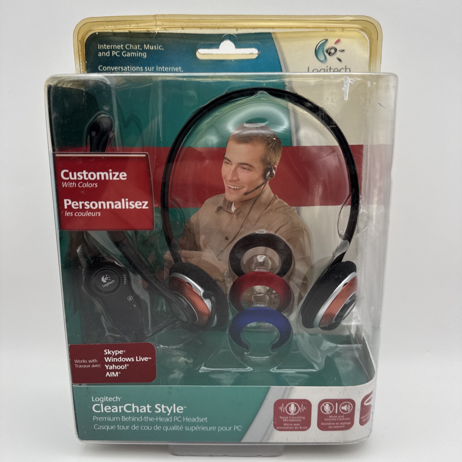 Logitech Stereo Headset ClearChat Style Premium PC Customize (DENTED BOX, READ)