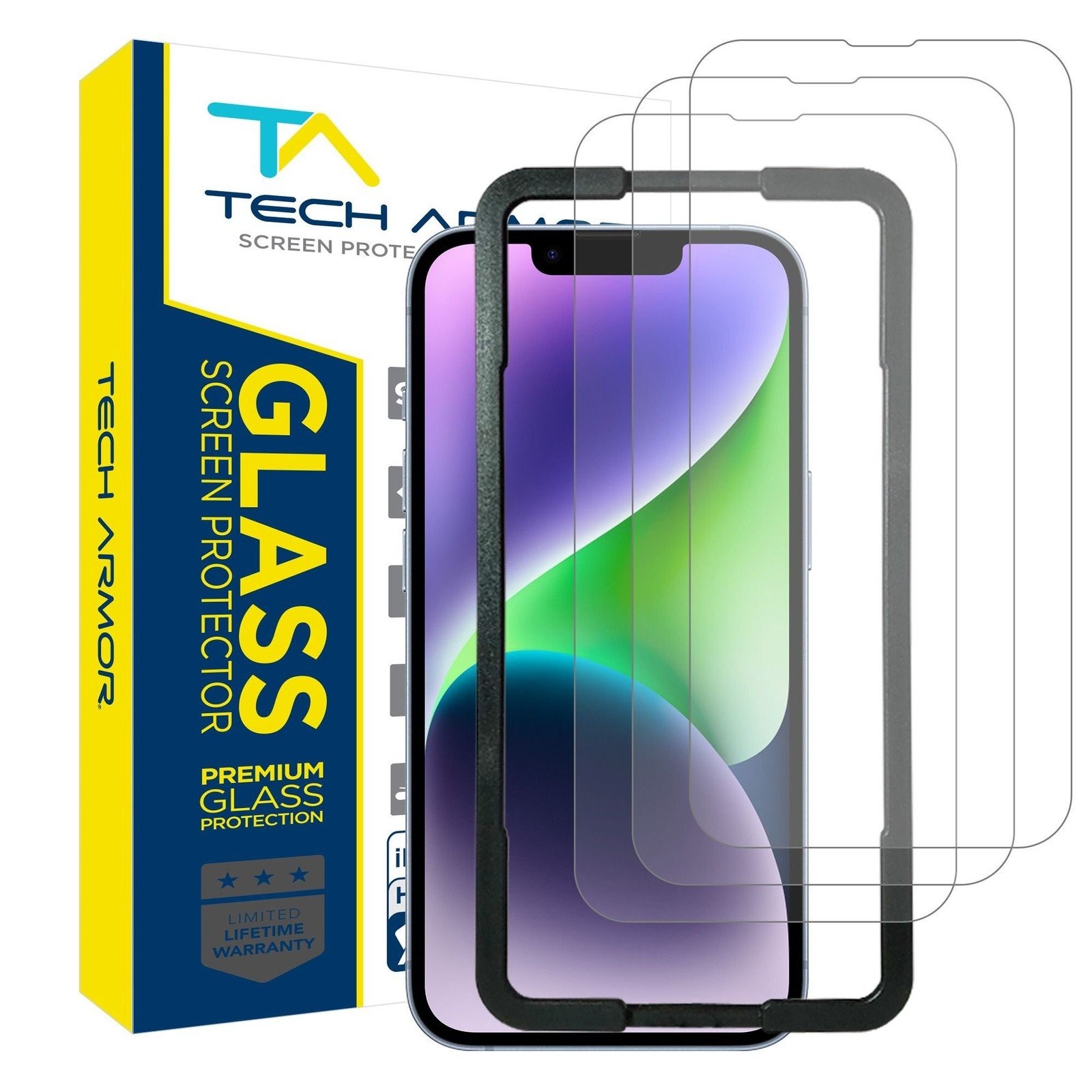 Tech Armor Glass Screen Protector for iPhone 14 Plus and 13 Pro Max 6.7 3-PACK